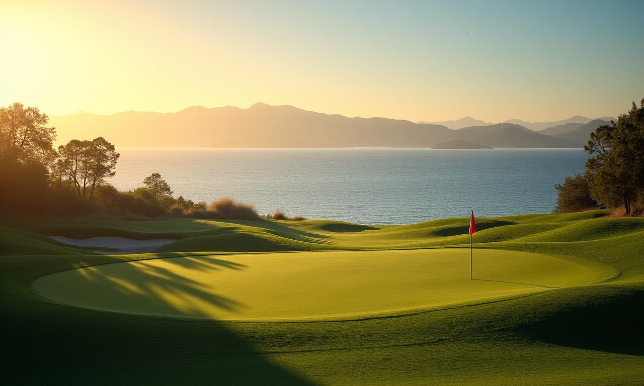 Golf Course with Lake View