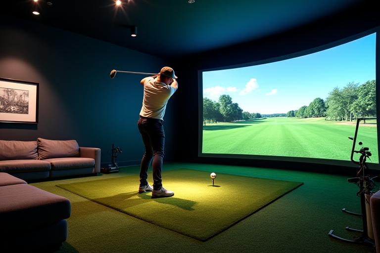 Indoor Golf Simulator Training